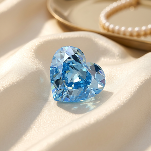 Diamant bleu de taille cœur cultivé en laboratoire, pierre non montée, certifié IGI, clarté VVS2, excellente taille pour la fabrication de bijoux - Product Image 5