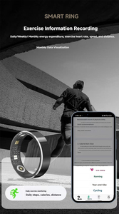 2025 трендовый водонепроницаемый IP68 MX-R217 фитнес-трекер для сна с вибрацией, интеллектуальное приложение для измерения температуры сердца - Product Image 5