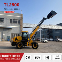 Çiftlik Teleskopik Yükleyici Toptan Satış 2.5 Ton Taşıma Kapasiteli 4 Çekerli İnşaat 2100mm Kepçe Genişliği Eklemli Teleskopik Yükleyici