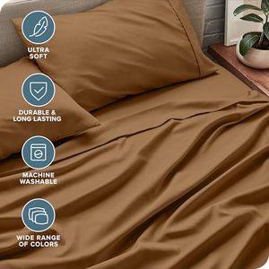 Matelas de haute qualité, respirants et rafraîchissants, de 6 à 15 pouces, résistants à la décoloration et aux plis, ensemble de draps en microfibre - Product Image 4