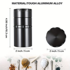 Wholesale OEM Logo Premium Metal with Storage Jar 50mm 5 Layer Aluminium <b>Herb</b> - Product Image 5