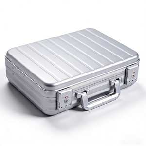 Maletín de aluminio puro Duro Personalizado de plata práctica de lujo de calidad superior con espuma - Product Image 2