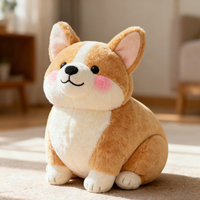 Peluche personnalisable de chiot Corgi à pattes courtes, adorable animal en peluche, poupée de réconfort, cadeau, vente directe d'usine, vente en gros
