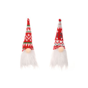 Decorazioni Natalizie di Lusso in Poliestere Fatte a Mano, Gnomo di Babbo Natale in Peluche, Ornamenti Appesi - Product Image 2