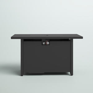 Mesa de Fogata para Exteriores de Acero, 25 H x 42 W, Alimentada por Gas Propano, Diseño Moderno, Recubrimiento en Polvo Gris, Independiente - Product Image 3