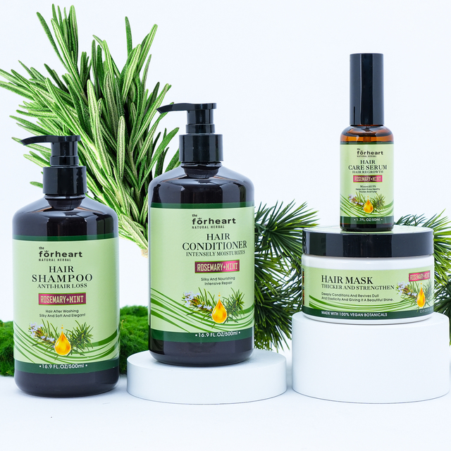 Custom Brand Tea Tree & Mint Scalp Purification Set - Strengthening Argan Oil Hair Care Anti Dandruff Rosemary Shampoo for Bulk