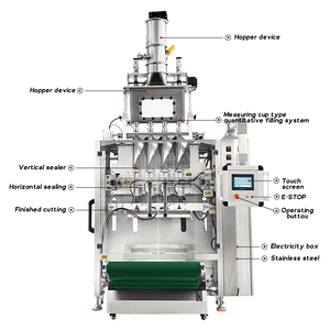 เครื่องบรรจุผงอาหารเสริมแบบอัตโนมัติหลายเลน ขนาด 10 กรัม 12 กรัม เครื่องบรรจุผงอิเล็กโทรไลต์ - Product Image 4