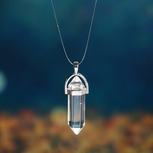 Ciondolo Pendente Esagonale in Pietra Naturale, Cristallo, Onice, Turchese, Collana con Charm per Uomo e Donna, Accessorio di Gioielleria in Pietra Preziosa - Product Image 4
