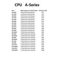 Gamme complète de processeurs d'origine en gros, CPU d'occasion R7 R9 R5 R3 série A, prix d'usine avec gamme complète