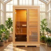 Sauna intérieur moderne personnalisé pour 2 personnes en bois de pruche canadien