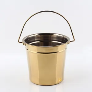 High-quality and best-selling refrigerated bucket beer beverage ice bucket stainless steel champagne ice bucket with handle