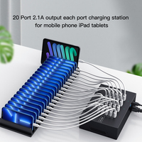 Hub USB 3.0 Industrial de 20 Puertos Sipolar A-223 con Fuente de Alimentación de 200W para Transferencia de Datos de Alta Velocidad y Carga en Lotes