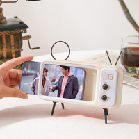 Vintage-Stil Desktop-Telefonhalterung für Zuhause und Büro Kreativer Mini-TV Live-Streaming Displayständer Geschenkidee