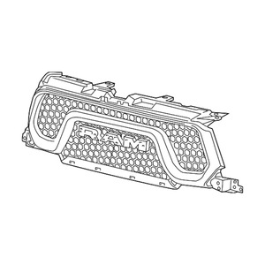 Ram 1500 Trx <b>Grille</b> 68528948AA Black Abs Plastic Front Bumper <b>Mesh</b> Without Camera 2021-2023 - Product Image 3