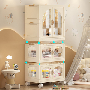 <span class=keywords><strong>Armadio</strong></span> Pieghevole Industriale Moderno Organizzatore per Vestiti dei Bambini Guardaroba Portatile in Plastica per Neonati - Product Image 5