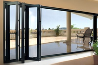 Porte pliante en aluminium, cloison temporaire, division flexible des espaces de bureau, OEM personnalisé accepté