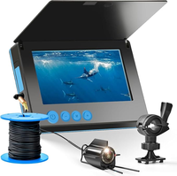 JINQEE JQ-03 Sondeur de pêche étanche IP68 en plastique avec caméra LCD à vision nocturne, détection de température, portée sans fil de 0,6m à 30m, autonomie de 8 à 16 heures
