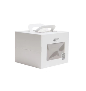 Custom Printed Cardboard Paper Cake Box with Handle