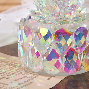 Lussuosa Scatola Espositiva in <span class=keywords><strong>Cristallo</strong></span> Trasparente a Forma di Fiore di Loto, Contenitore in <span class=keywords><strong>Cristallo</strong></span> per Gioielli e Caramelle, Decorazione da <span class=keywords><strong>Tavolo</strong></span> - Product Image 4