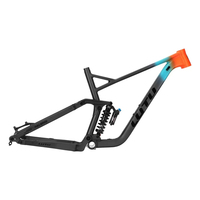 Cadre de vélo de descente en alliage d'aluminium à suspension intégrale Cadre de vélo de descente à queue souple 12x148mm BOOST 27.5/29 pouces Paire de roues universelle