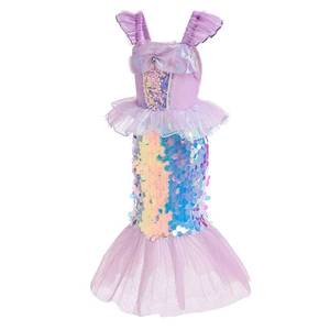 Ariel Princess Sequin Fishtail Dress Crown <b>Magic</b> Wand Bag Glove Necklace Bracelet Ring Earrings <b>Set</b> Mermaid Cos - Product Image 5