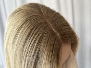 Perruque <span class=keywords><strong>Claire</strong></span> Beauty de qualité juive avec cheveux suisses non traités, couleur personnalisable, perruque juive pour jeunes donneurs - Product Image 4