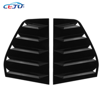 Une paire noire brillante voiture quart fenêtre arrière persiennes latérales garniture d'évent pour Volkswagen pour VW Volkswagen Golf 6 MK6 GTI R 2010-2014