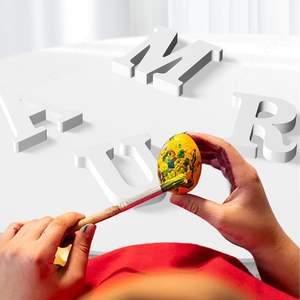 AOCEAN 6 Inch White <strong>Wood</strong> Unfinished Standing <strong>Letters</strong> Wall Decorative Block <strong>Letters</strong> Theme J for Home Party Projects - Product Image 5