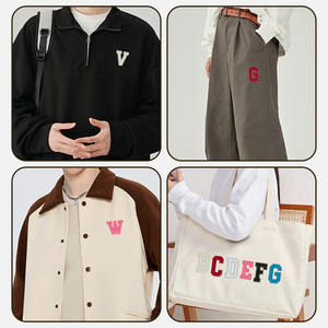 Patchs brodés en chenille autocollants à <span class=keywords><strong>coudre</strong></span> ou à coller, 26 lettres de l'alphabet, pour vêtements, vente en gros - Product Image 6