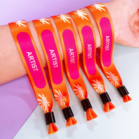Bracelets en tissu personnalisés pour événements, festivals et fêtes, avec design tissé tendance, perles réglables, fermoir en plastique de haute qualité, à prix abordable