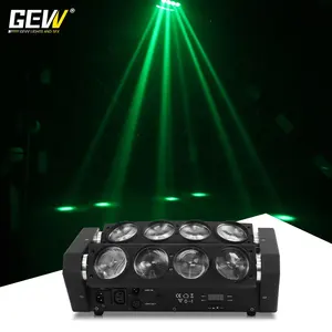 Preço de fábrica 8x3W 4 cores RGBW LED feixe de cabeça móvel de aranha para venda