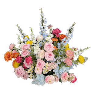 Fleurs de mariage personnalisées, chemin de table, vente en gros, fleurs artificielles colorées en rose pour la décoration de mariage et de demande en mariage - Product Image 2