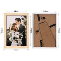 Cadre Photo Mural Noir en Bois MDF pour Collages 8x10 ou Photos 5x7 avec Passe-Partout ou 8x10 Sans Passe-Partout