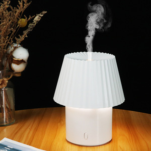 Wooden Desk <b>Lamp</b> Aroma Diffuser 160ml USB Powered Led Light Essential <b>Oil</b> Humidifier For Home Office Bedroom - Product Image 2