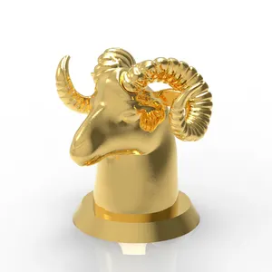 The new design Antelope perfume cover uses zinc alloy material for 15 bottle mouth