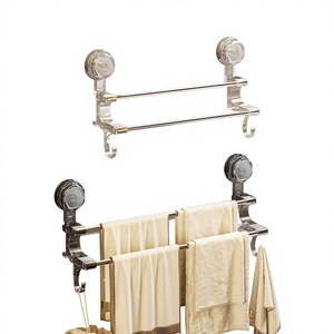 Support mural d'angle pour serviettes à ventouse, <span class=keywords><strong>sans</strong></span> perçage, pour salle de bain, vente en gros - Product Image 1