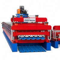 Machine de formage à rouleaux à double couche |   Fournisseur d'usine de machines de fabrication de panneaux de toiture IBR et ondulés aux Émirats arabes unis