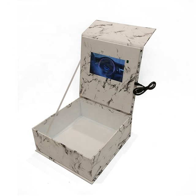 Brochure Packaging Paperboard Matt Lamination Rigid Box LCD Video Gift Box with Magnetic Closure