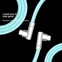 Câble USB-C vers USB-C 240W à Angle Droit, Câble de Charge Rapide en Silicone Souple Type-C pour iPhone 15 16 17 18 Pro Max