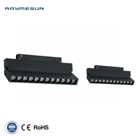 Système d'éclairage sur rail magnétique 48V, nouveau design, projecteur LED sur rail, 12W 18W 20W COB, lumière blanc chaud, sans scintillement, rail linéaire