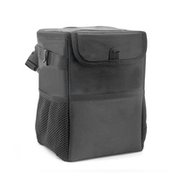Poubelle de voiture avec couvercle pour utilisation en voiture, boîte de rangement pliable suspendue imperméable, organisateur à succès transfrontalier