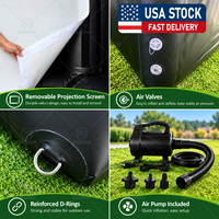 Tente de simulation de golf gonflable en gros, cage de frappe de golf portable avec pompe à air et écran amovible pour usage intérieur et extérieur