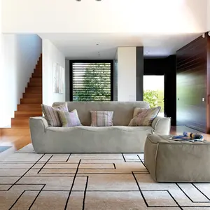 Modern design rectangle shape classical white/black/gray color handmade home use area rugs