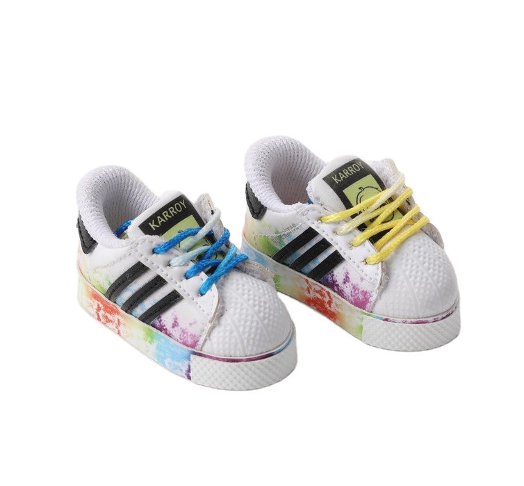 Кроссовки для кукол, 5 см, новый дизайн, три полосы, красочная обувь на шнуровке, обувь для кукол EXO, плюшевые игрушки