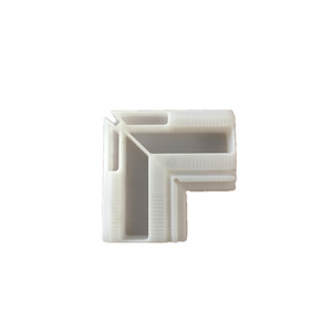 Connecteur d'angle de cadre de porte en aluminium Huayi Parts, en plastique ABS blanc, nouveau matériau, pour meubles - Product Image 4