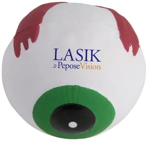 New Designs Personalized Logo Printing Eyeball Shape PU Stress Relief Ball For Medical Education