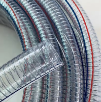Tuyau en caoutchouc transparent résistant aux hautes températures, renforcé de fils en PVC PU, absorbant l'eau sous vide