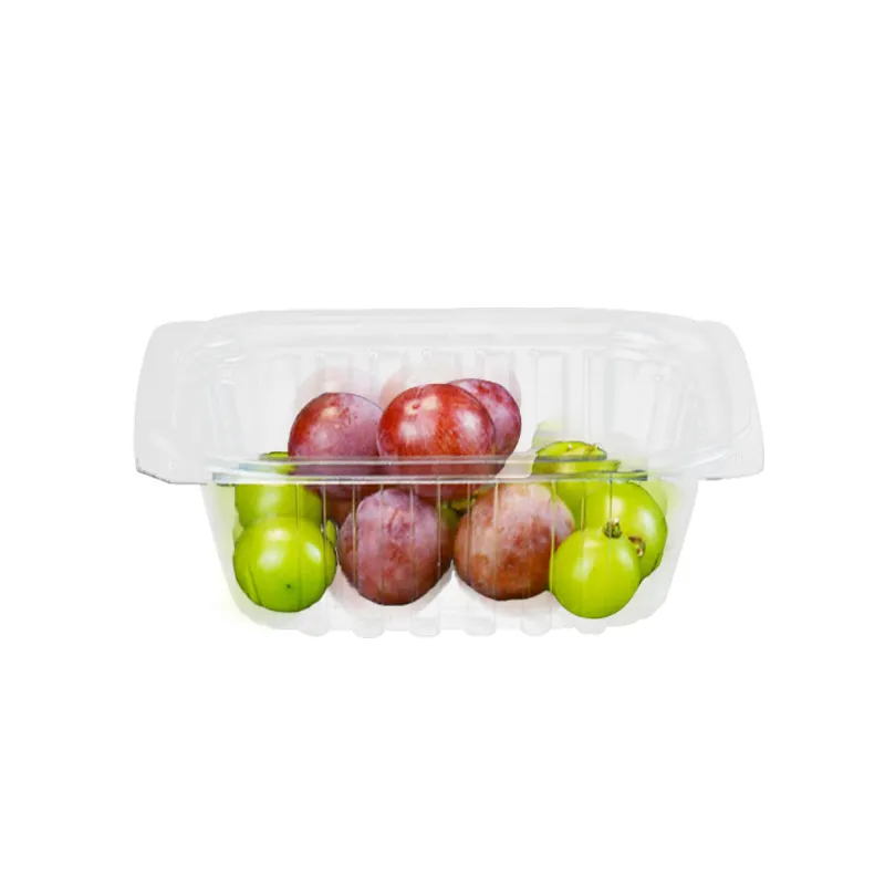 カスタマイズされたプラスチック製食品容器OEM分離ボックスフルーツサラダ生鮮食品包装ボックス食品グレードのPET冷蔵庫