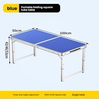 Table pliante en aluminium, portable, réglable en hauteur, pour marché nocturne, table de travail