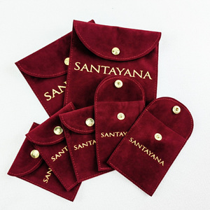 NO 1 Best Received Custom Printed Microfiber Suede Jewelry <b>Envelope</b> Pouch Velvet <b>Gift</b> Jewelry Packaging Bags with logo - Product Image 4